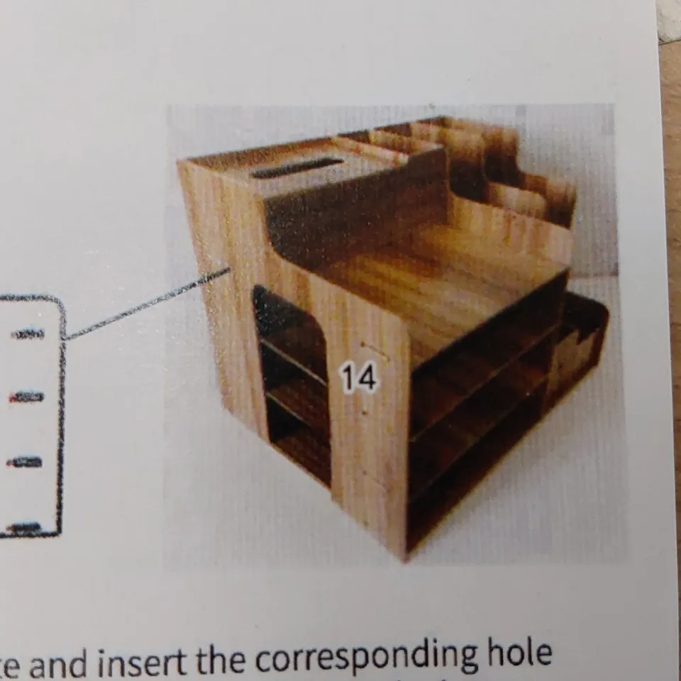 BOXED WOODEN DESK TIDY (1 BOX)