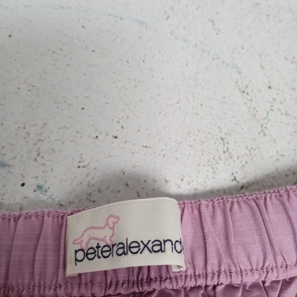 PETER ALEXANDER PINK WOMEN'S SLEEP SHORTS WITH DRAWSTRING - SIZE L