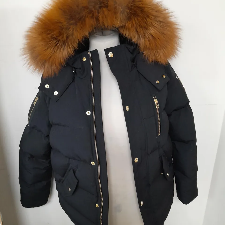 MOUSE KNUCKLE WOMENS FAUX FUR TRIMMED PADDED COAT - XL/TG