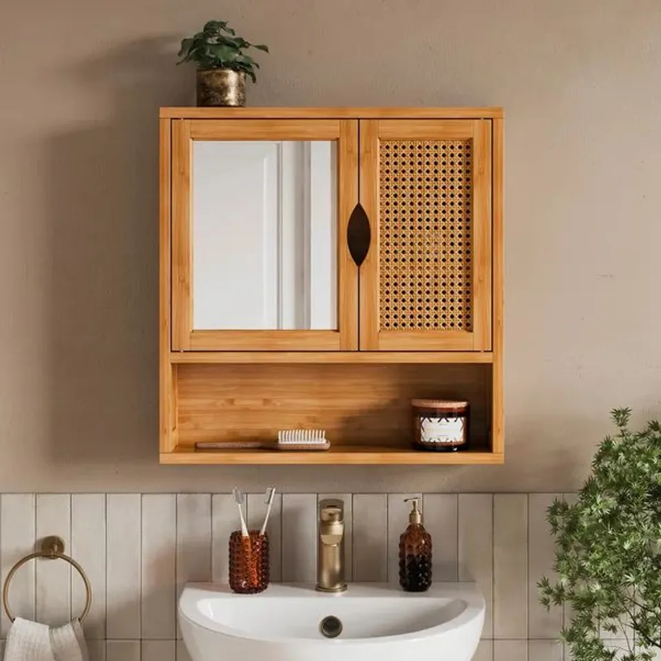 BOXED AVANI WALL CABINET, BAMBOO (1 BOX)