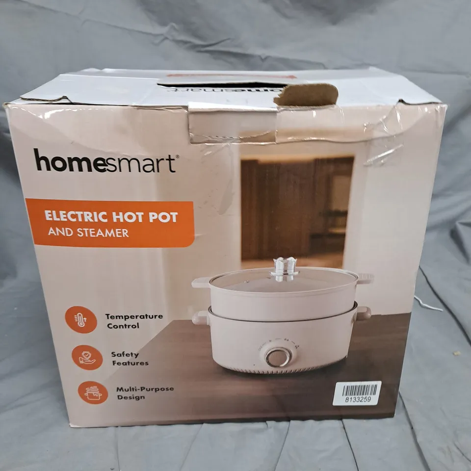 HOMESMART ELECTRIC HOT POT & STEAMER – GREY