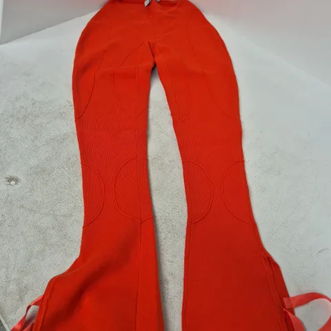 YAGI ORANGE KNIT TROUSERS β WOMEN'S, SIZE S