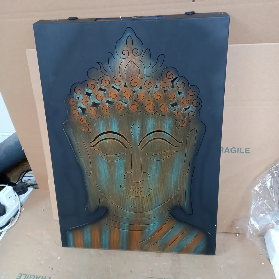 INNOVATORS SOLAR LED PEACEFUL BUDDHA WALL DECOR