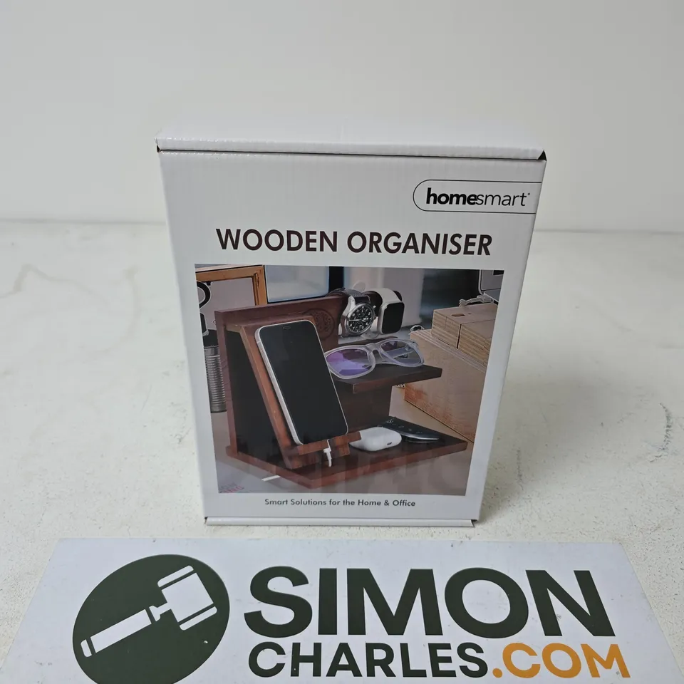 20 BOXED HOMESMART WOODEN ORGANISERS IN BLACK