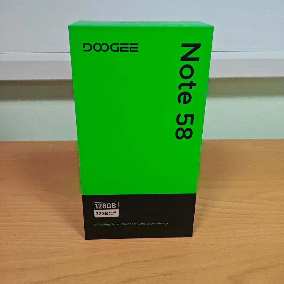 BOXED DOOGEE NOTE 58 8+24GB RAM 128GB ROM IN SILVER