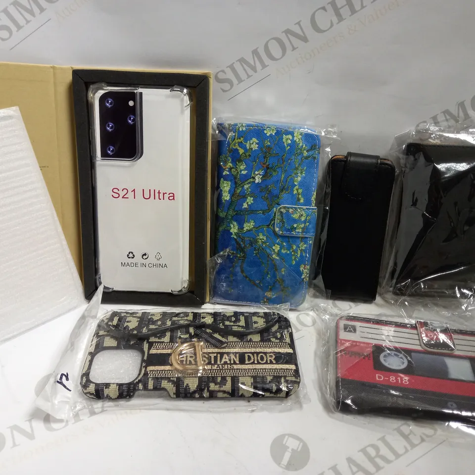 BOX OF APPROX 10 ITEMS INCLUDING ASSORTED PHONE CASES FOR VARIOUS MODELS