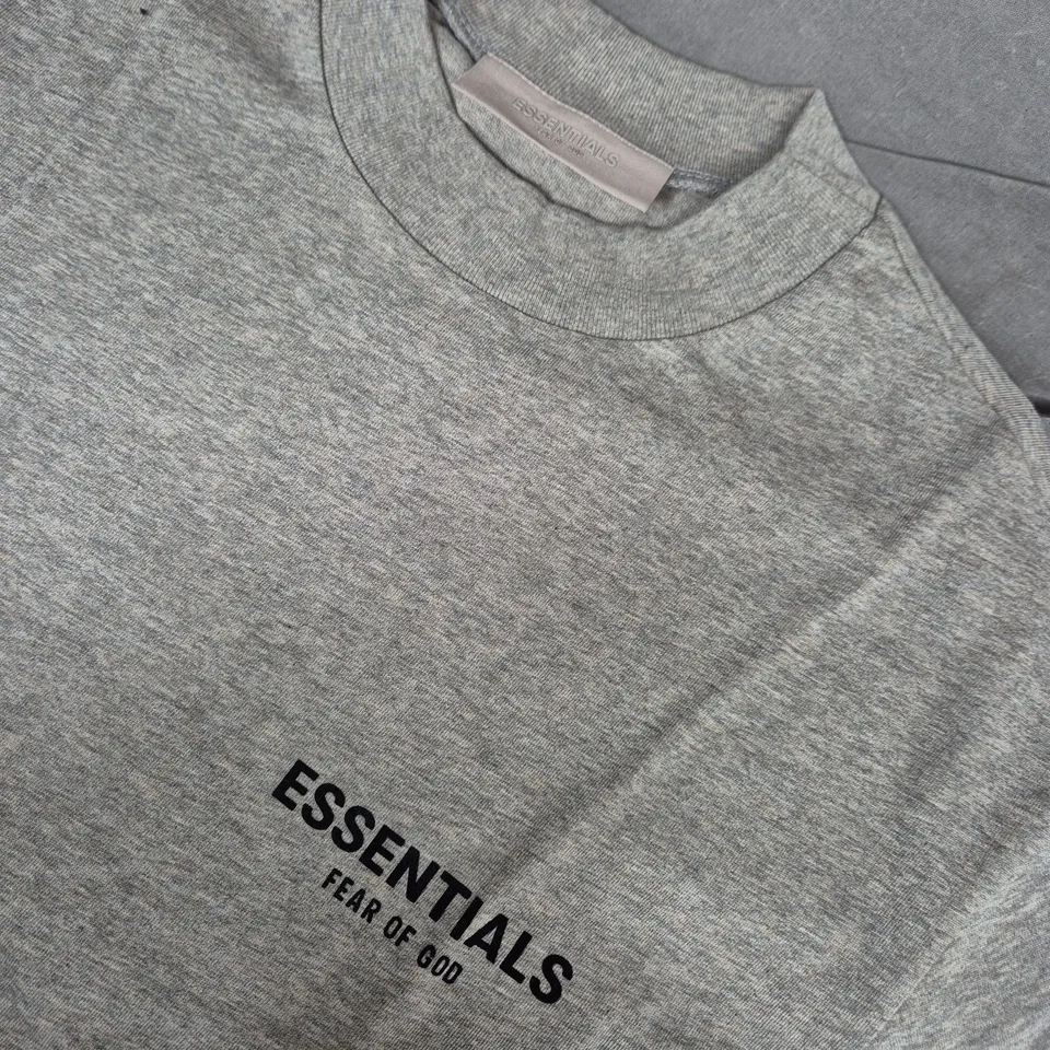 ESSENTIALS FEAR OF GOD T‑SHIRT – GREY MARL - SMALL