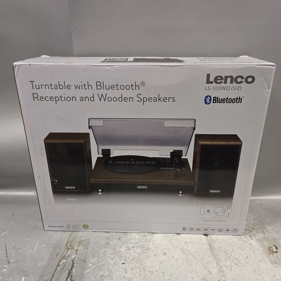 BOXED LENCO LS-100WD V2 BELT DRIVE TURNTABLE