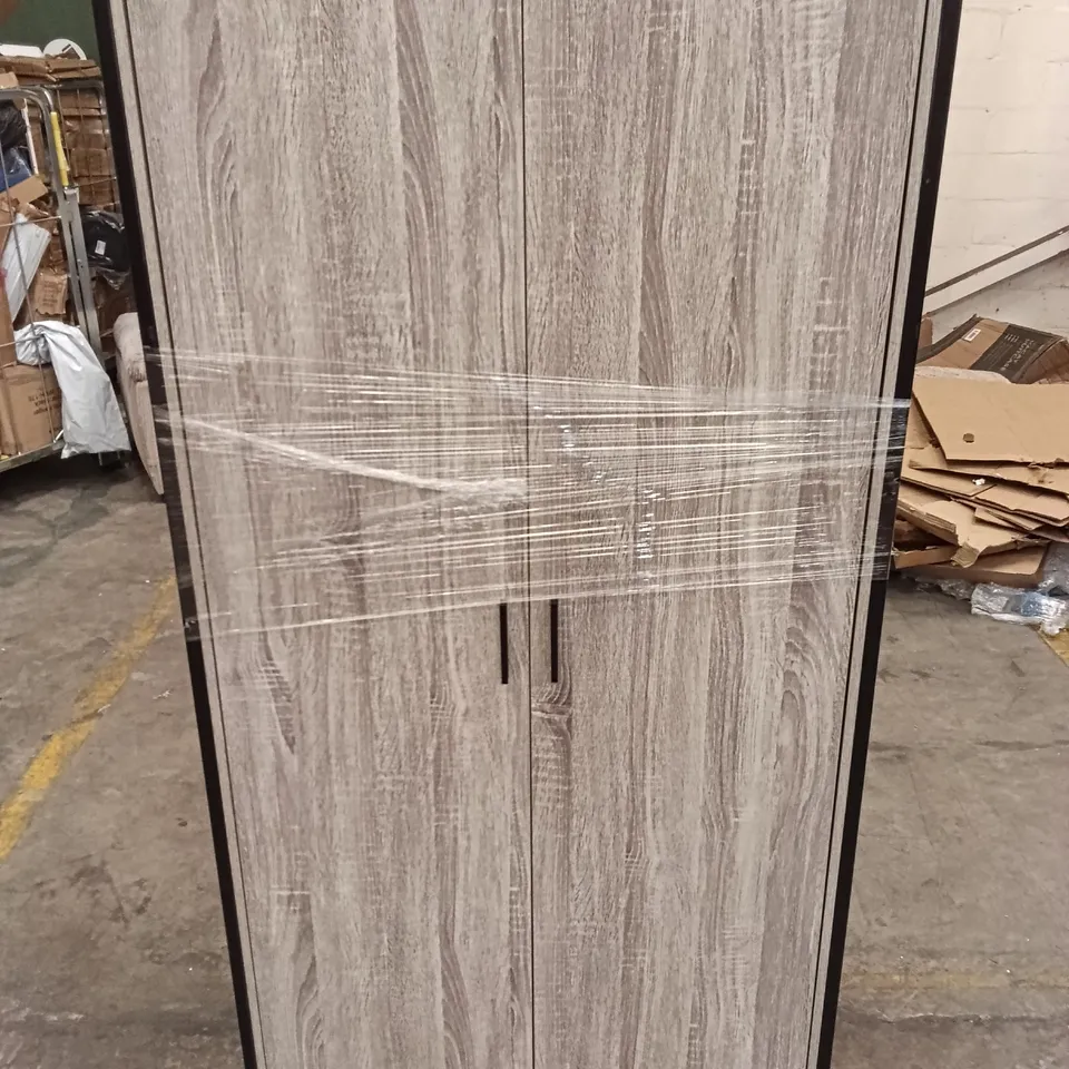 WOODEN WARDROBE - GREY
