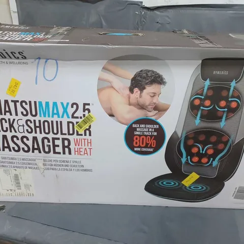 BOXED HOMEDICS SHIATSU MAX 2.5 BACK AND SHOULDER MASSAGER WITH HEAT CBS-2170-EU