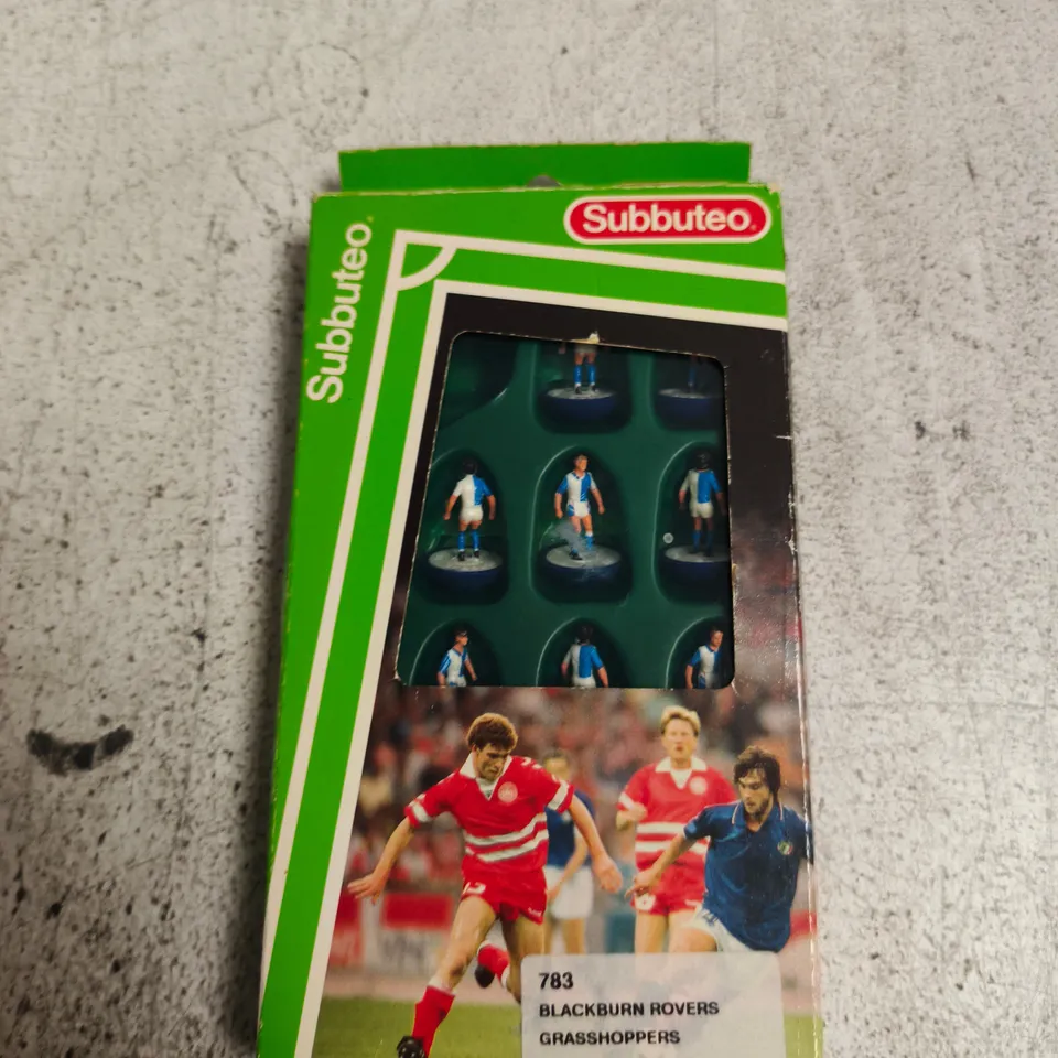 SUBBUTEO TABLE FOOTBALL SET – BLACKBURN ROVERS / GRASSHOPPERS (NO. 783) – BOXED
