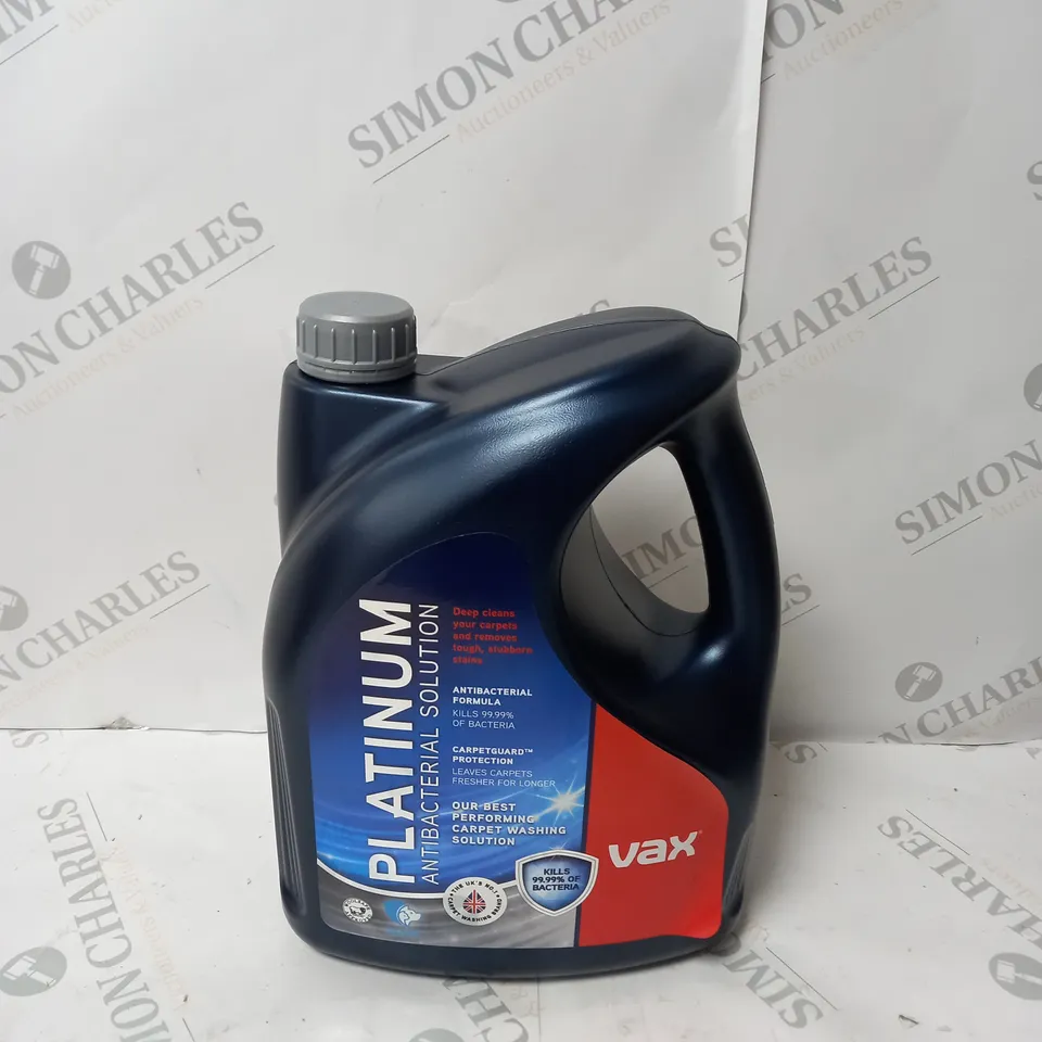 VAX PLATINUM ANTI BAC 4L SOLUTION  RRP £44