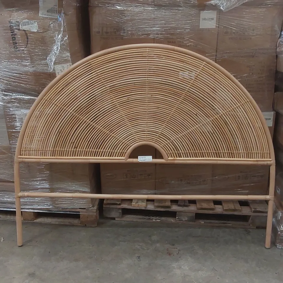 DESIGNER INKY RATTAN HEADBOARD - APPROXIMATELY 165CM WIDE