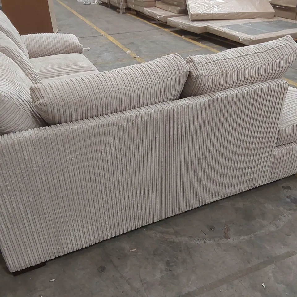 AMALFI STANDARD BACK FABRIC CORNER CHAISE SOFA - CREAM RRP £949