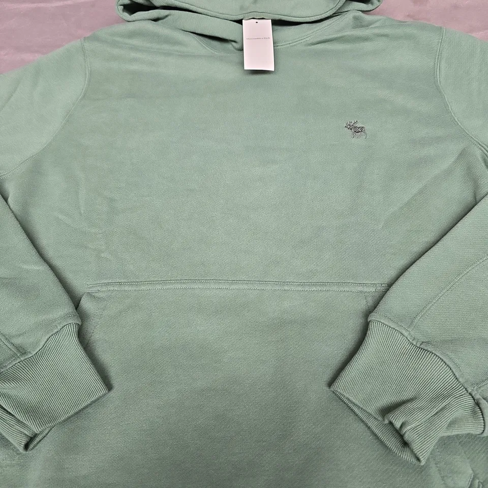 ABERCROMBIE AND FITCH LOGO HOODIE - SIZE M 