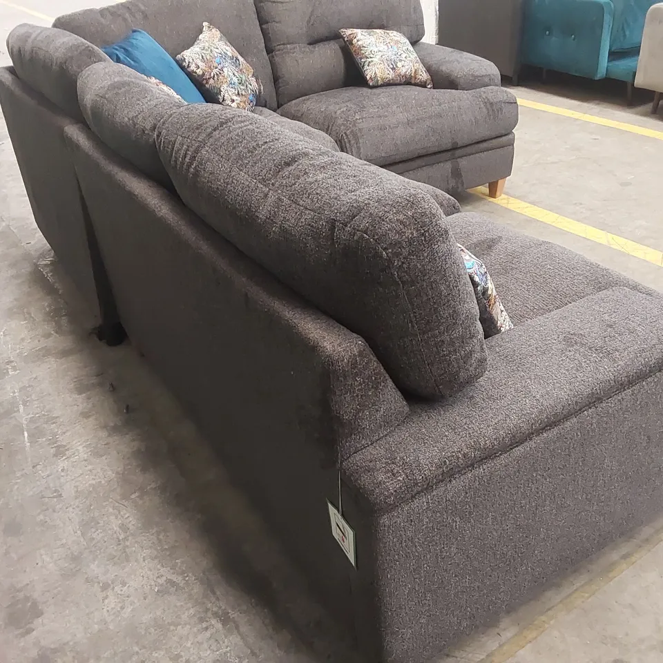 TRIESTE FABRIC CORNER SOFA GROUP - CHARCOAL  RRP £2799