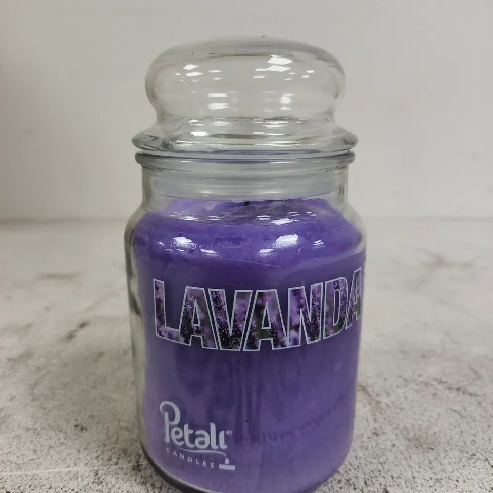 PETALI CANDLES LAVANDA LAVENDER-SCENTED CANDLE IN GLASS JAR
