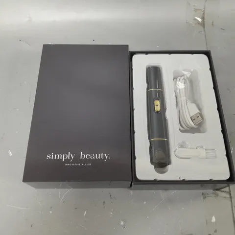 BOXED SIMPLY BEAUTY 2-IN-1 SUPER SMOOTH FACE & BROWS HAIR REMOVER IN BLACK
