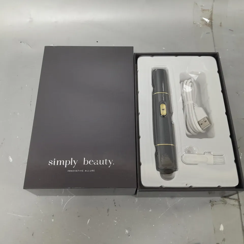 BOXED SIMPLY BEAUTY 2-IN-1 SUPER SMOOTH FACE & BROWS HAIR REMOVER IN BLACK