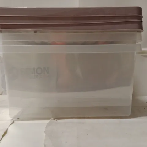 3 STORAGE BOXES WITH LIDS