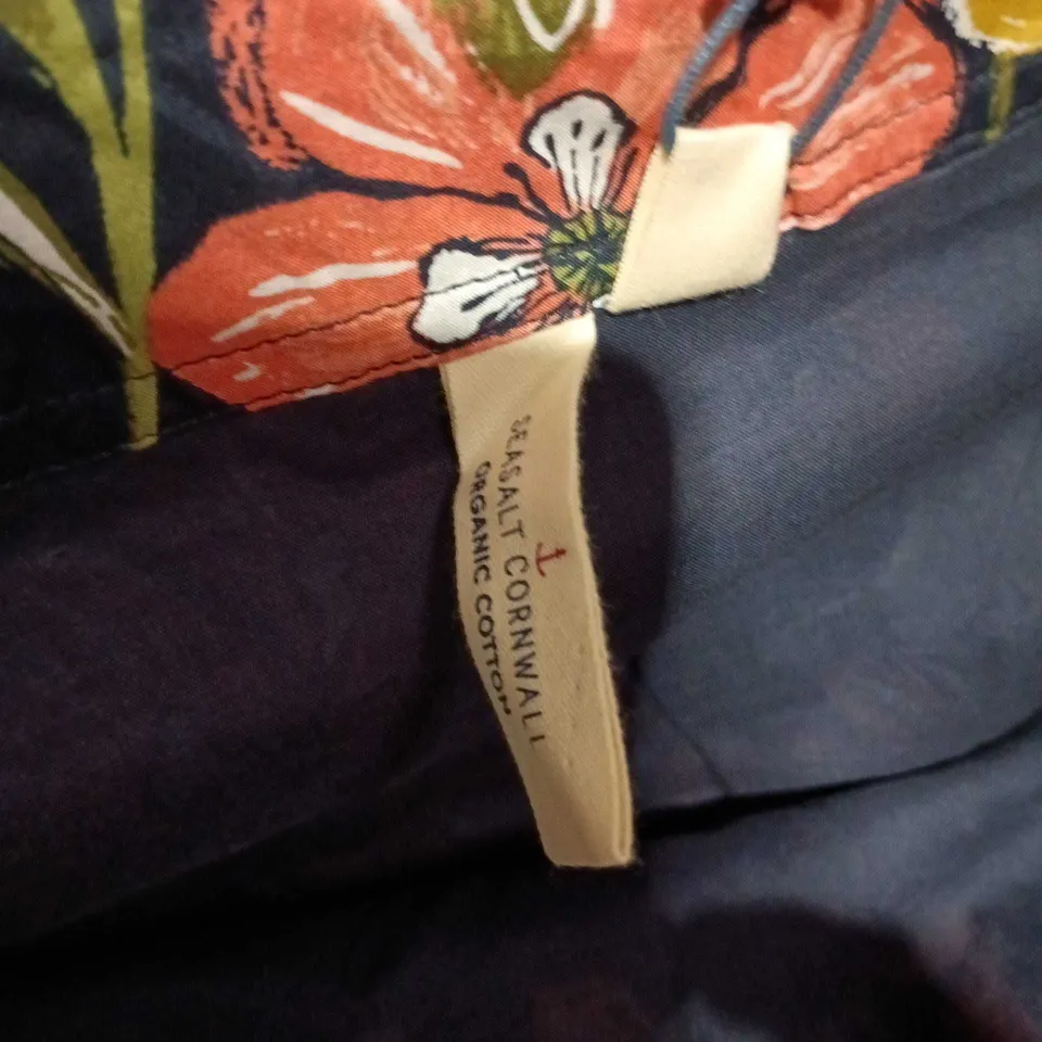 SEA SALT CORNWALL FLORAL PRINT DRESS – NAVY, UK 10 (EU 38, US 6) MADE IN INDIA