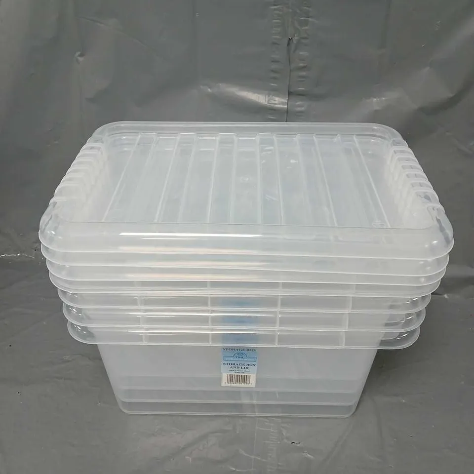 4 TML CLEAR STORAGE BOXES (38X26X18CM)