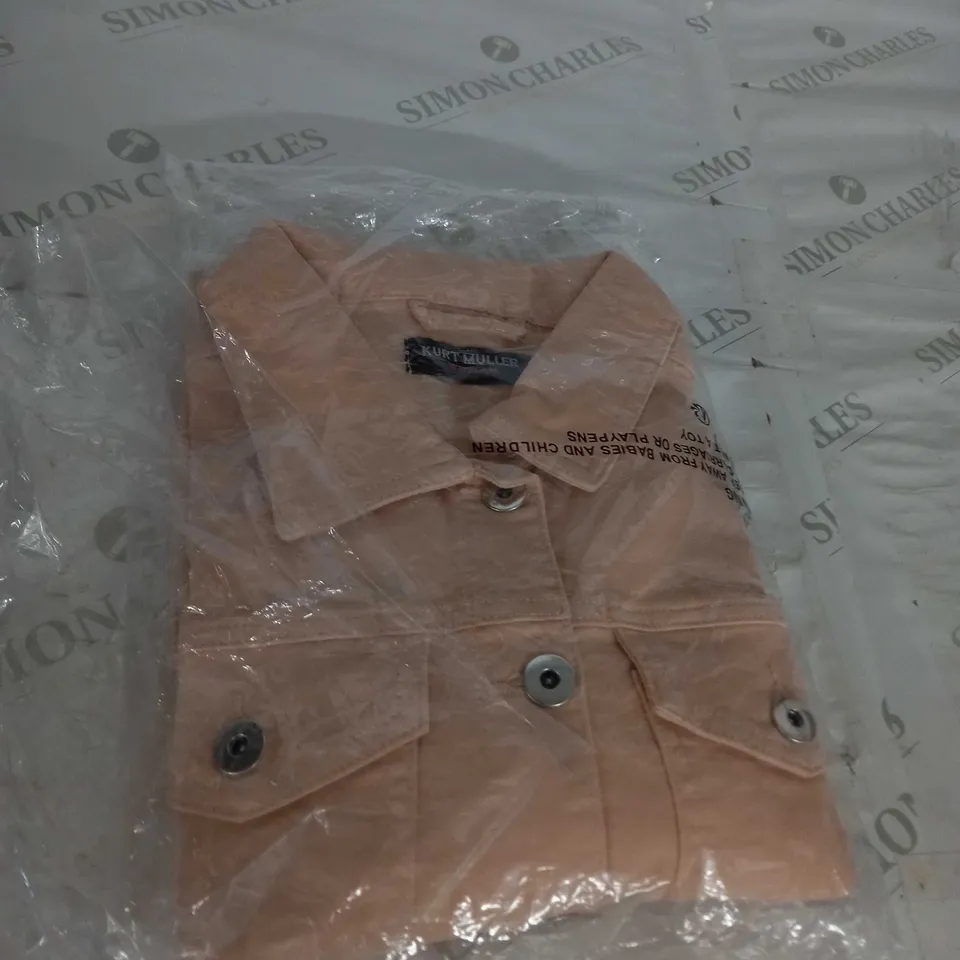 KURT MULLER PINK DENIM JACKET SIZE 10
