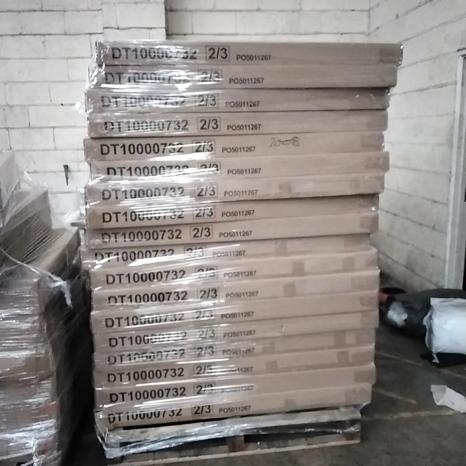 PALLET OF ASSORTED BRAND NEW BUT INCOMPLETE BOXED FURNITURE PARTS AND PIECES 