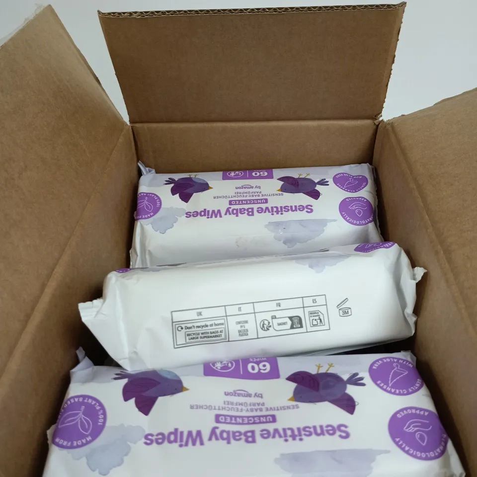 BOX OF APPROXIMATELY 15 X SENSITIVE BABY WIPES