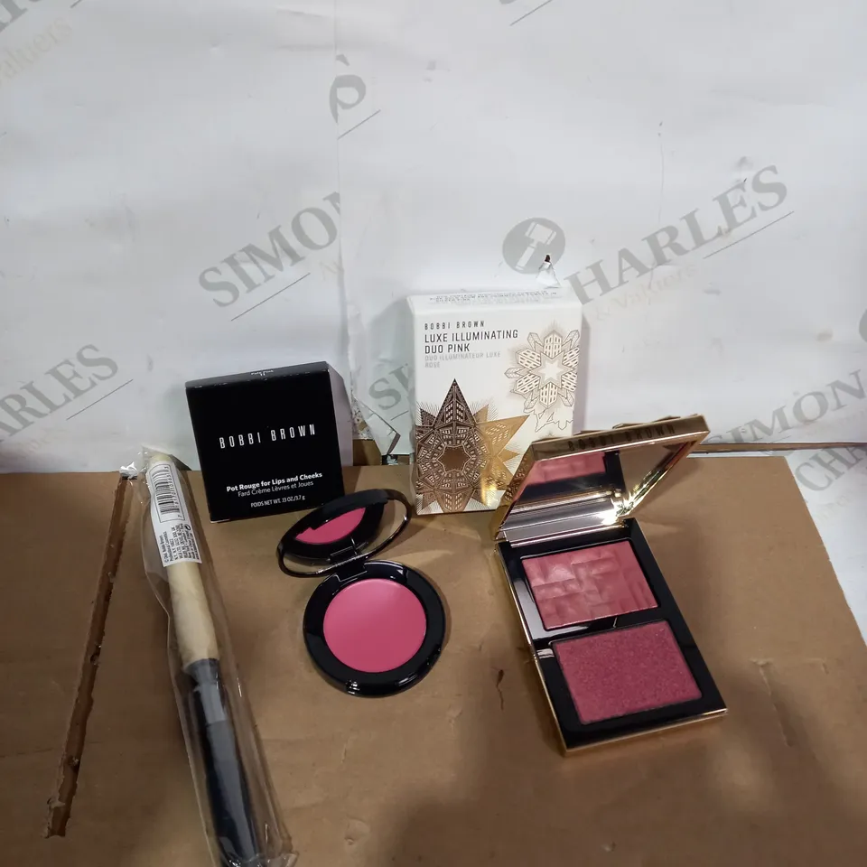 BOBBI BROWN SHEER POWDER BRUSH, POT ROUGE AND HIGHLIGHTING POWDER	