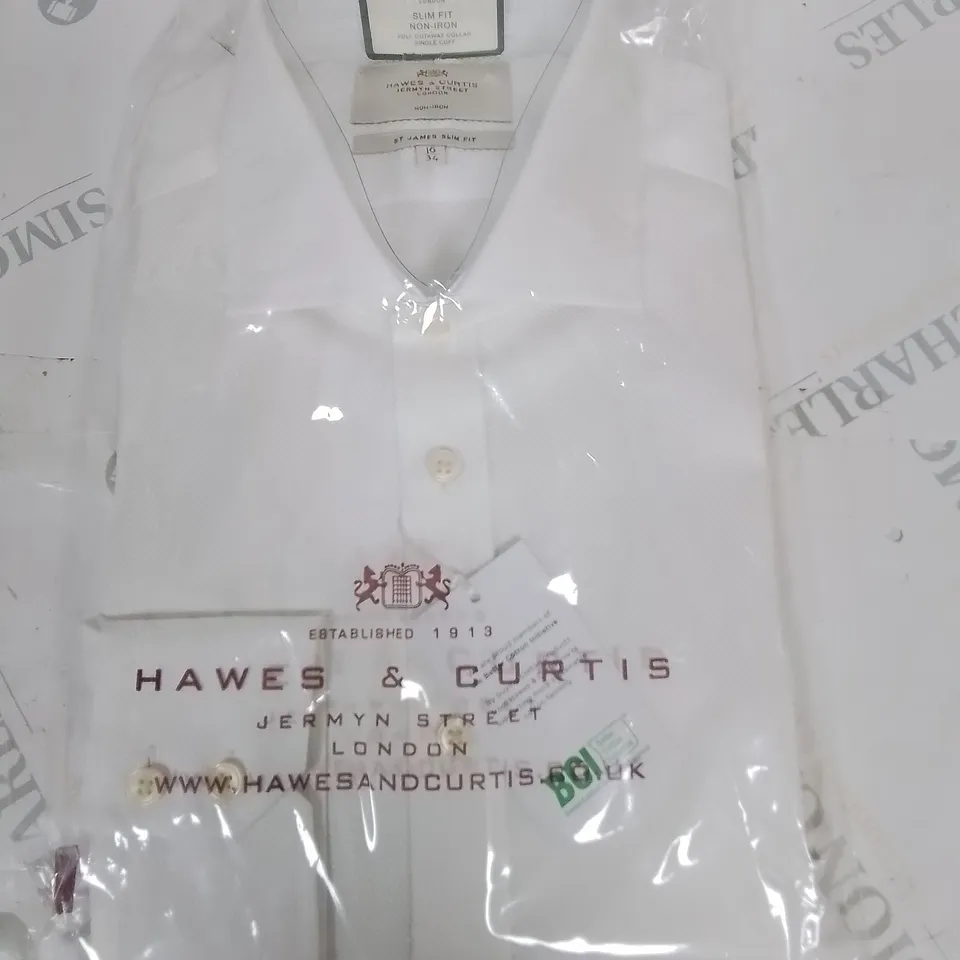 BAGGED HAWES & CURTIS SLIM FIT LONG SLEEVE SHIRT - 16 / 34