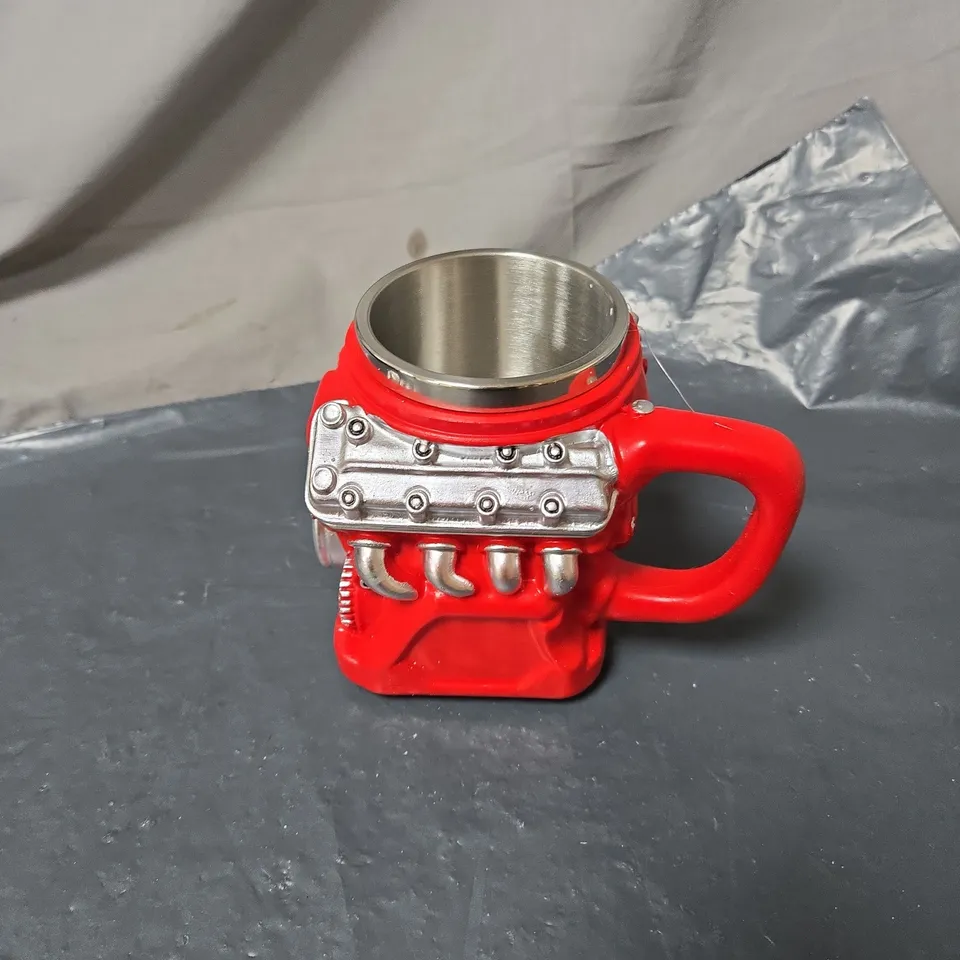 RED V8 ENGINE MUG UNBOXED
