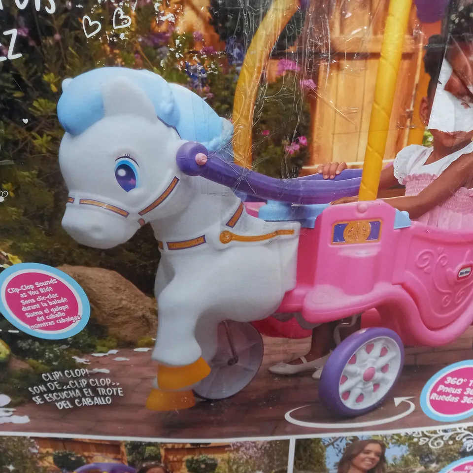 BOXED LITTLE TIKES PRINCESS COSY HORSE CHARIOT  RRP £134.99