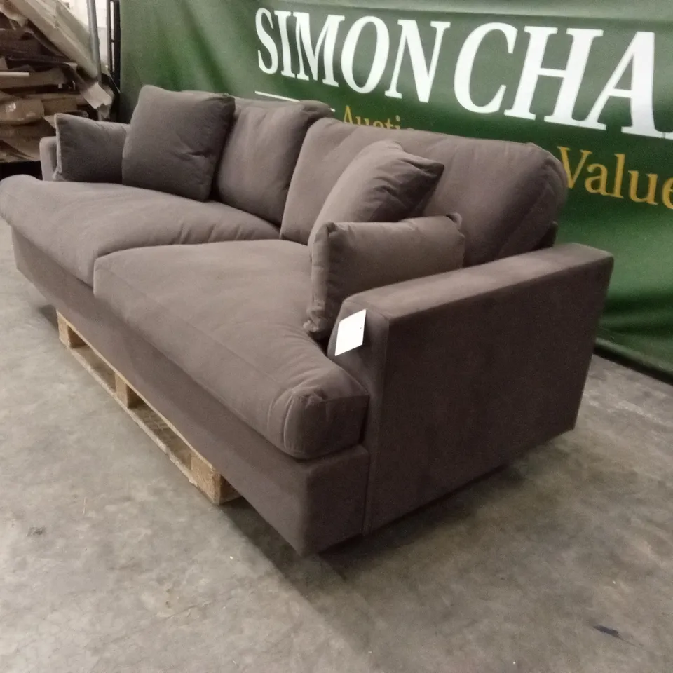 QUALITY DESIGNER DREW 3 SEATER VELVET SOFA