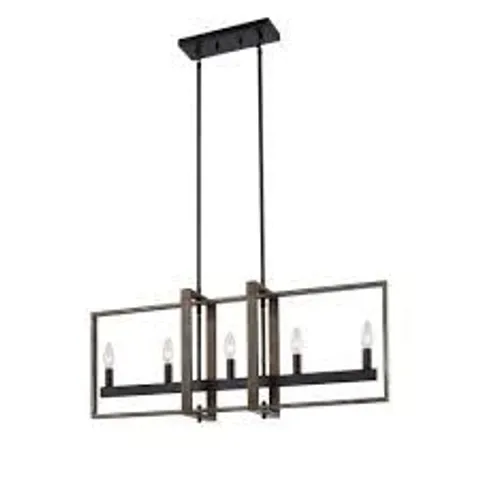 BRAND NEW BOXED MODERN FARMHOUSE STYLE 5-LIGHTS LINEAR LED PENDANT CHANDELIER LIGHTING CEILING LIGHT FIXTURE