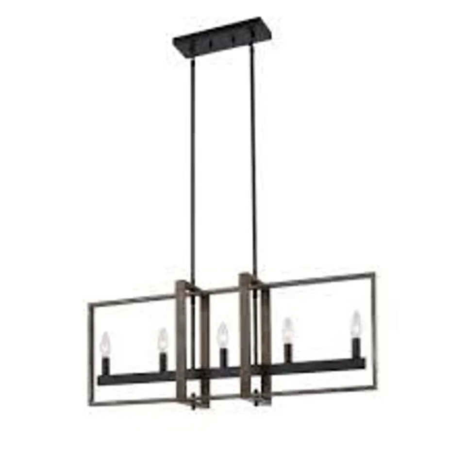 BRAND NEW BOXED MODERN FARMHOUSE STYLE 5-LIGHTS LINEAR LED PENDANT CHANDELIER LIGHTING CEILING LIGHT FIXTURE