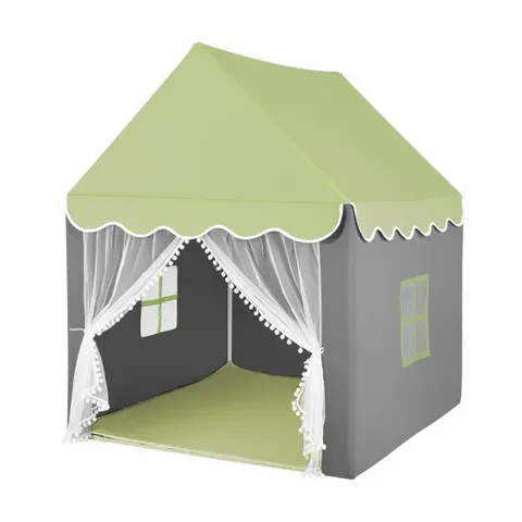 BOXED COSTWAY KIDS PLAYHOUSE TENT WITH STAR LIGHTS AND MAT - BLUE