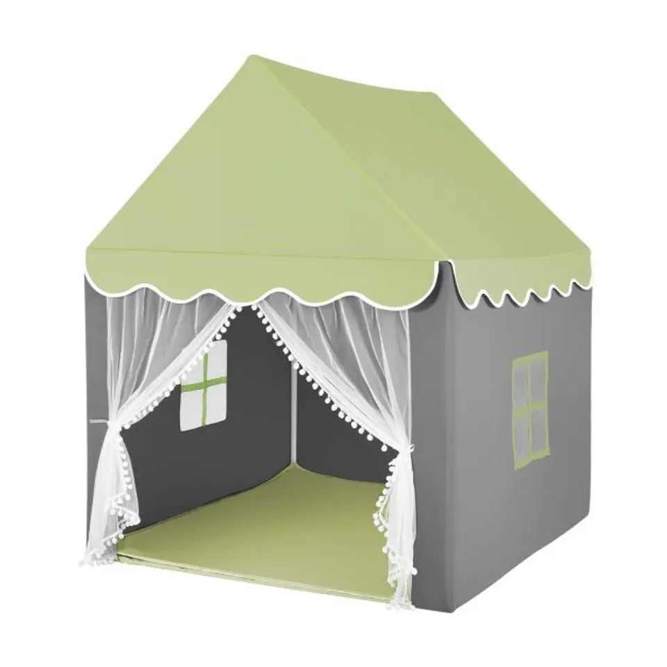 BOXED COSTWAY KIDS PLAYHOUSE TENT WITH STAR LIGHTS AND MAT - PINK