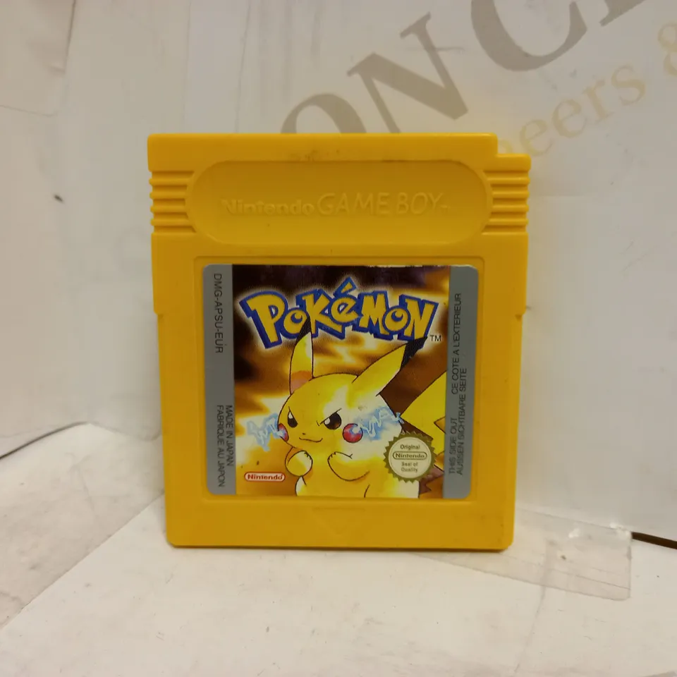 NINTENDO GAMEBOY POKEMON YELLOW GAME CARTRIDGE