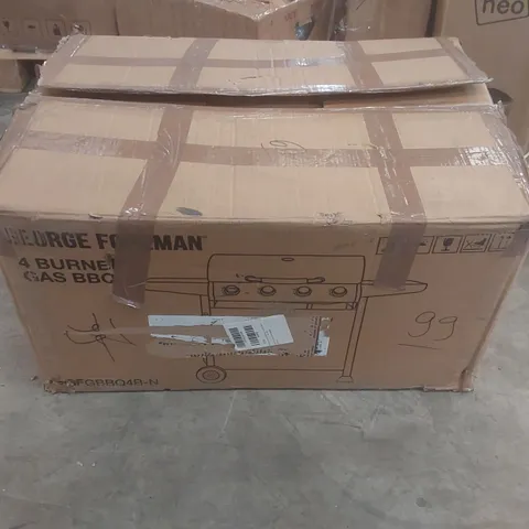BOXED GEORGE FOREMAN 4 BURNER GAS BBQ