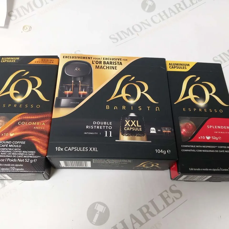 APPROXIMATELY 15 PACKS OF LOR COFFEE PODS