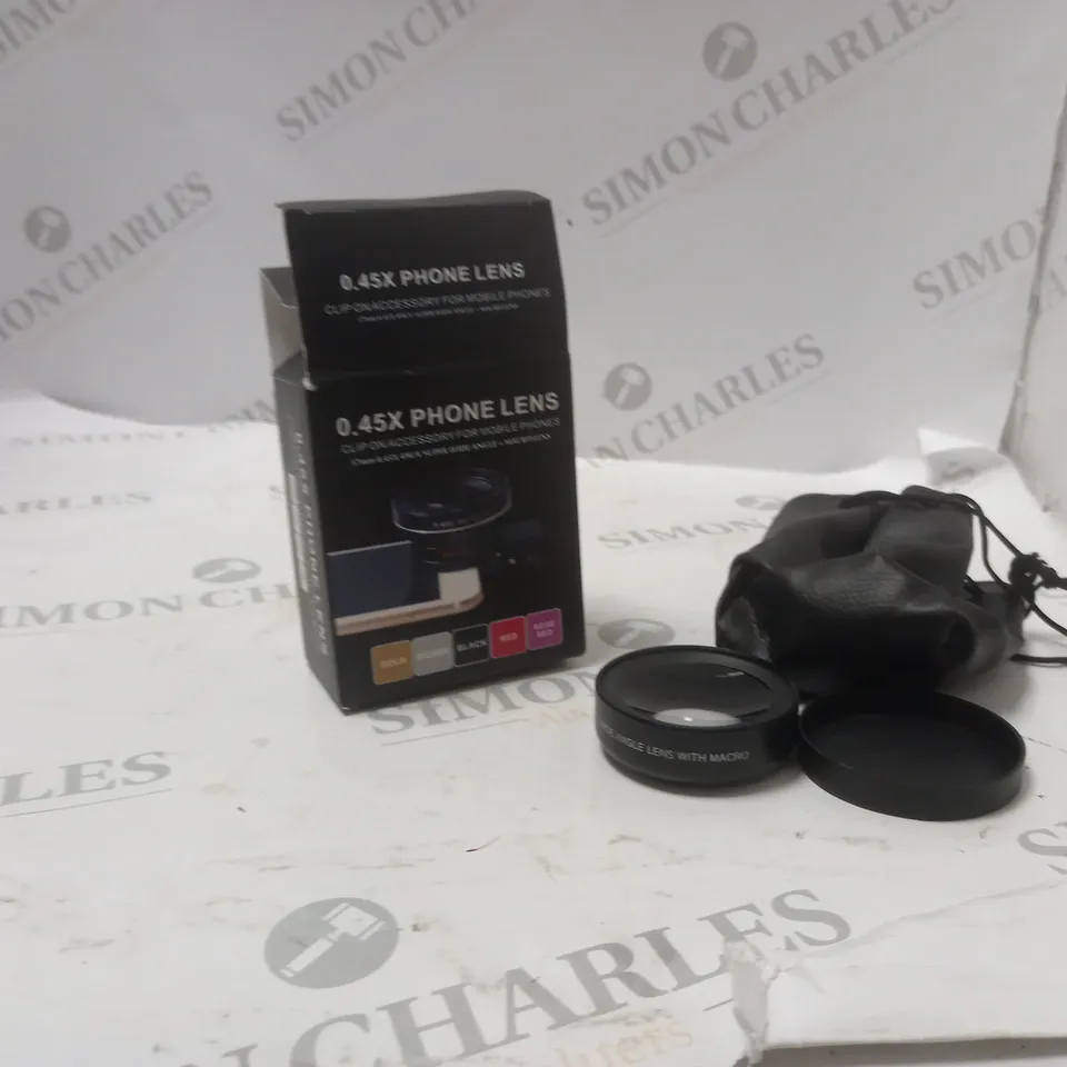 BOXED 0.45X PHONE LENS