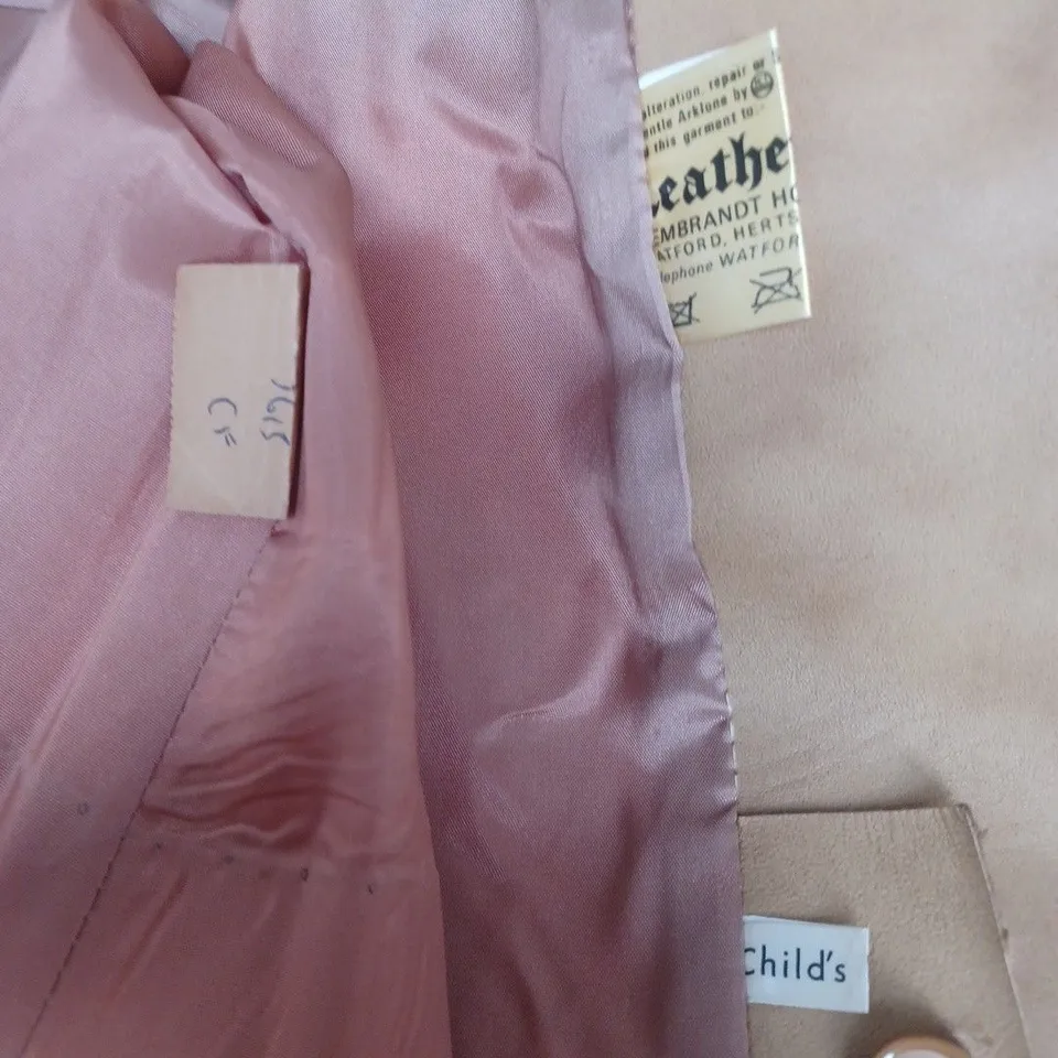 SUEDE & LEATHERCRAFT BROWN BUTTON THROUGH COAT - NOT SPECIFIED