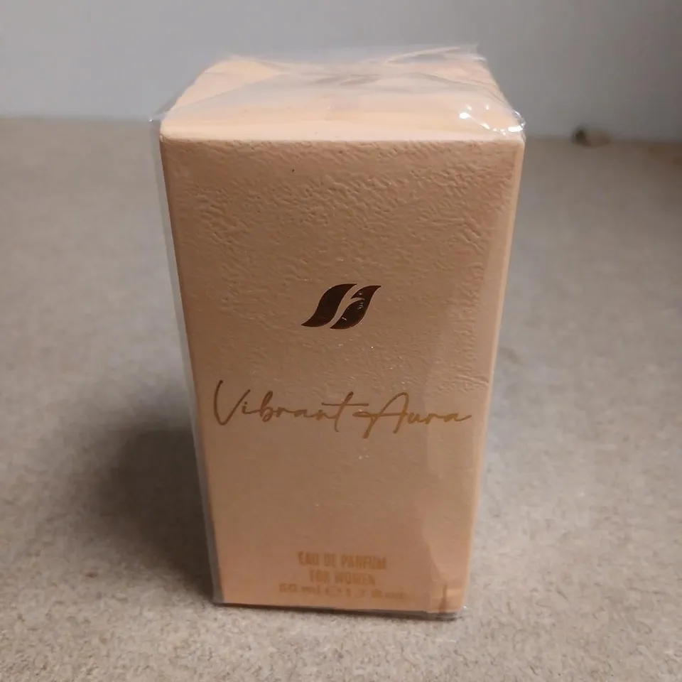 BOXED AND SEALED VIBRANT AURA EAU DE PARFUM 50ML