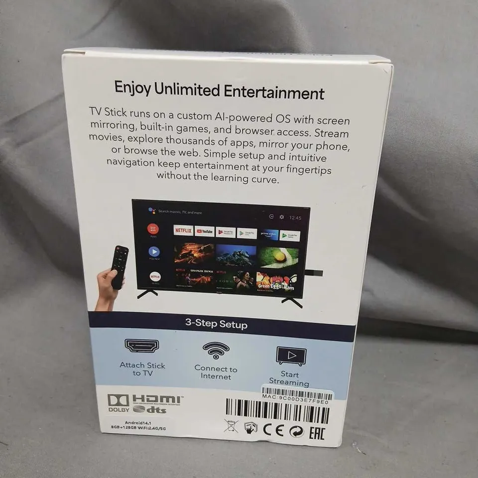 BOXED TV STICK CHROMECAST BUILT IN 