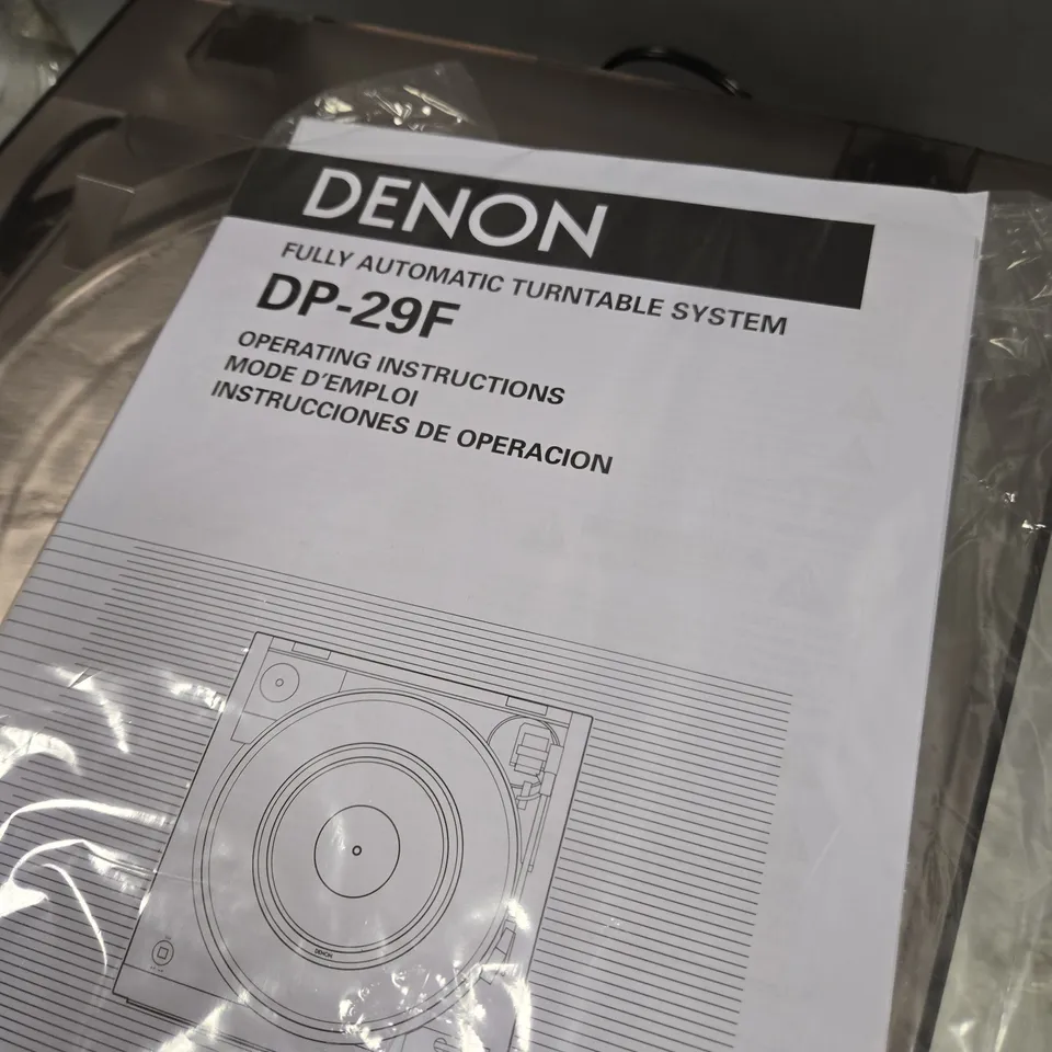 BOXED DENON AUTOMATIC TURNTABLE SYSTEM DP-29F