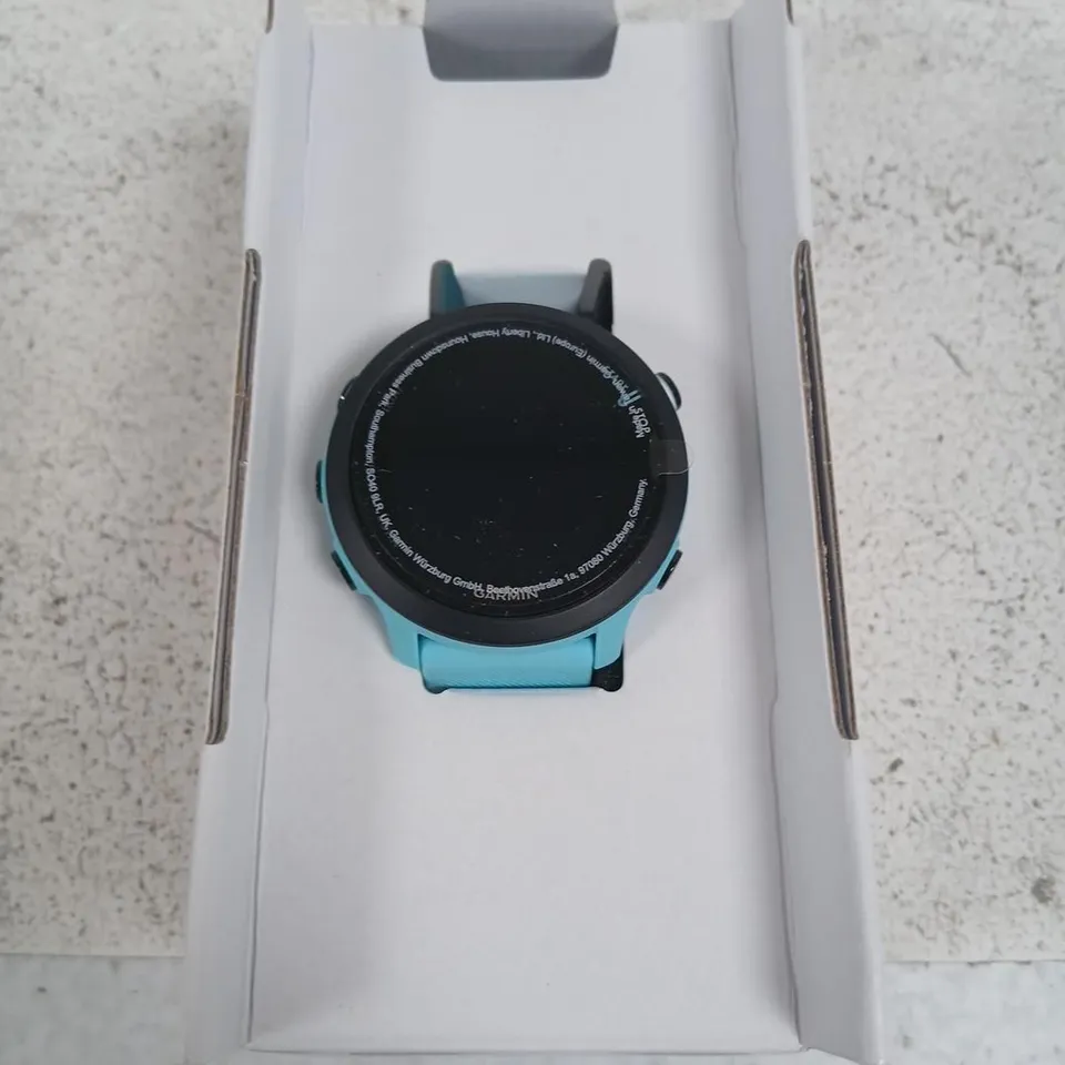 GARMIN FORERUNNER 55 GPS RUNNING WATCH – TURQUOISE BAND, BOXED