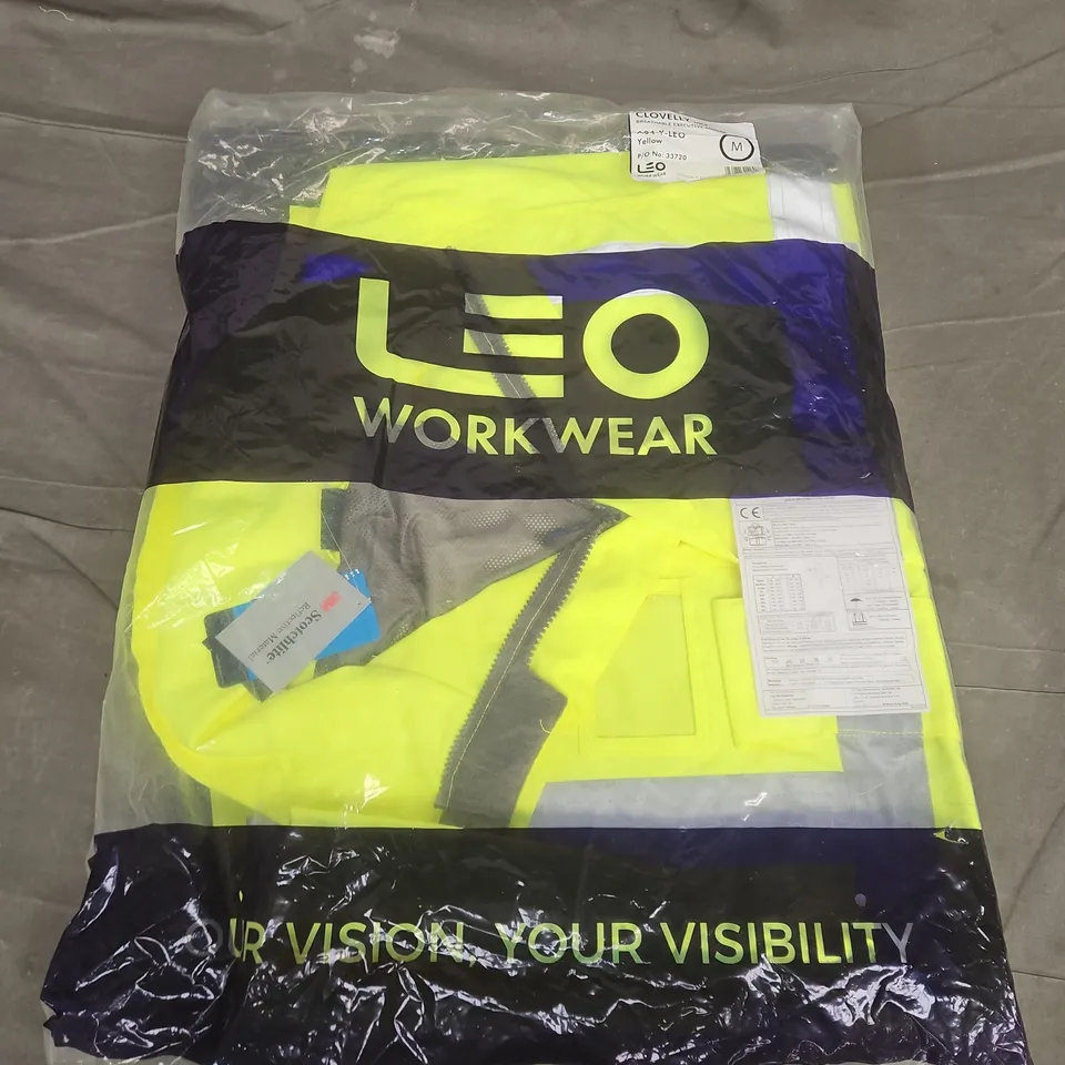 BAGGED LEO WORKWEAR CLOVELLY BREATHABLE EXECUTIVE ANORAK IN YELLOW (A04-Y-LEO) - MEDIUM
