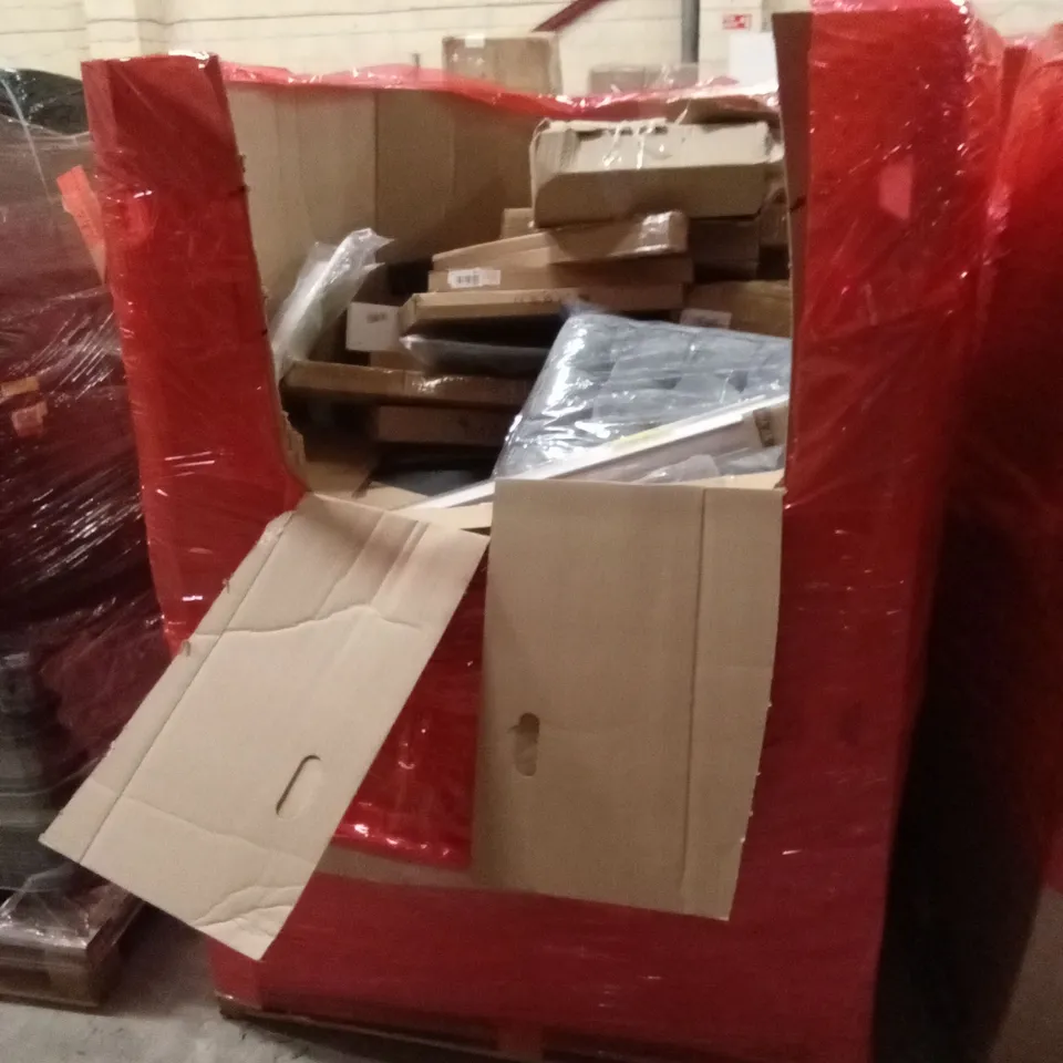 PALLET OF ASSORTED ITEMS TO INCLUDE: LED FLOOR LAMP, AQUARIUM LIGHT, HEATED BLANKET ETC