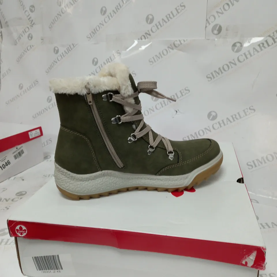 BOXED PAIR OF RIEKER BOOTS SIZE 8